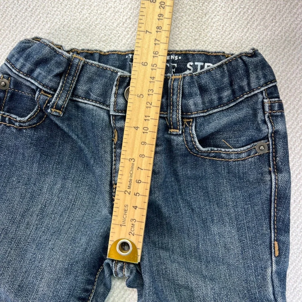 The Children's Place Straight Leg Jeans Kids‎ 6-9M Med Wash Adjustable Waist